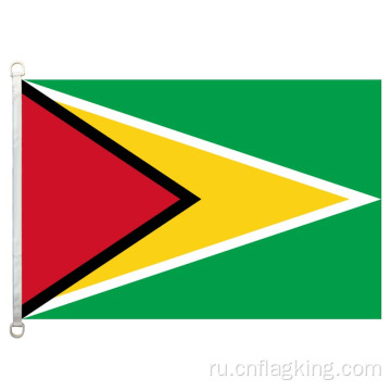 Государственный флаг Гайаны 90 * 150см 100% полиэстер